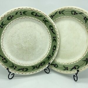 Oneida Oliveto Hand-Painted Dinner Plates Set Of 2 - 11" Mediterranean Vintage